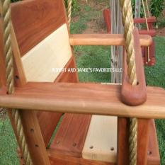 Premium Kids Cherry Maple Seat Swing