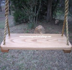 9 Inch Red Oak Wood Tree Swing